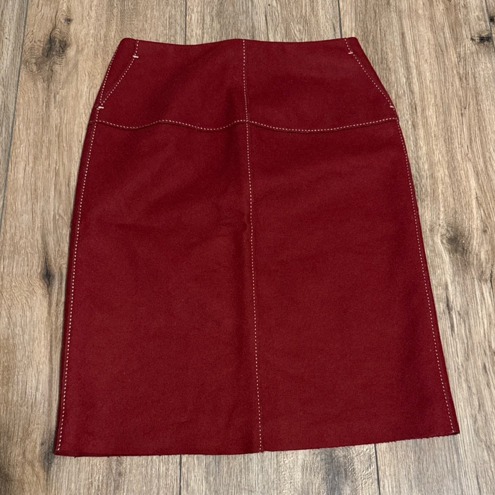 J. Crew Deep Red A-Line Skirt
